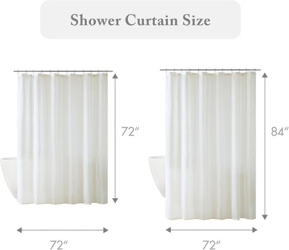Madison Park Anna Sheer Shower Curtain for Bathroom, 72 x 72, Ivory