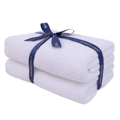 Everplush Diamond Jacquard 6 Pieces Bath Towel Set, Luxury Super Soft Oversized Towels, Highly Absorbent Diamond Jacquard Quick Dry Bath Towel for Bathroom Navy Blue Towel Set
