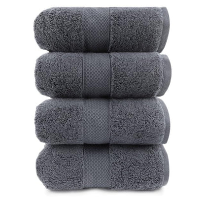 Maisonette Loft Egyptian Cotton Turkish Bath Towels, Soft, Absorbent, Ideal Quick Dry Large Luxury Bath Towel Set for Shower (30" x 58", 4 Pack), Navy Blue