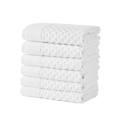 Great Bay Home Bath Towels - 100% Cotton 6 Piece Towel Set - Diamond Waffle Weave - Absorbent, Durable, Quick-Dry Towels for Bathroom (Copper)