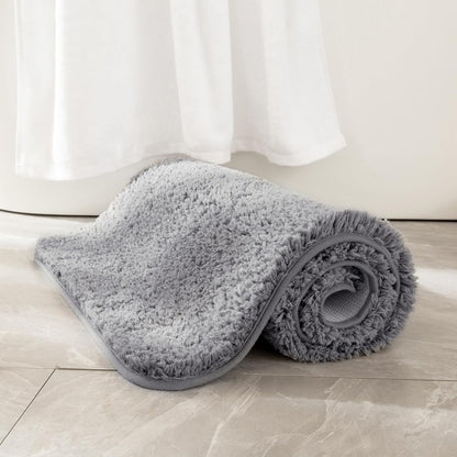 MIULEE Dark Purple Bathroom Rugs Soft Small Microfiber Bath Mat 16x24 Inch