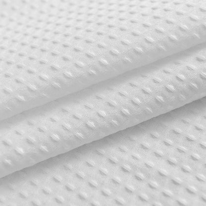 Barossa Design 36x84 Extra Long Stall Shower Curtain Waffle Weave White