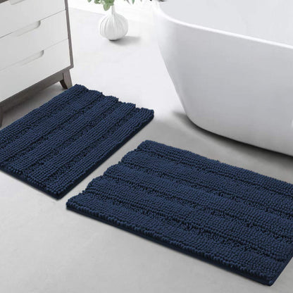 Turquoize Bathroom Runner Rug 17"x47", Soft Absorbent Chenille Bath Rug