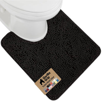GORILLA GRIP Bath Rug Mat for Bathroom, Absorbent Chenille, 30x20 Gray
