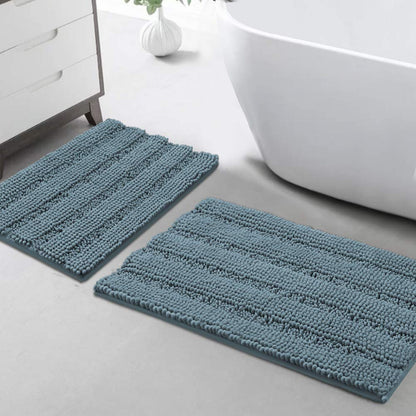 Turquoize Bathroom Runner Rug 17"x47", Soft Absorbent Chenille Bath Rug