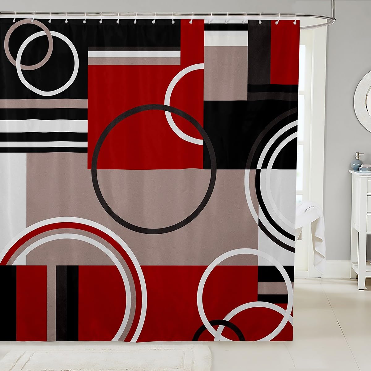 Leopard Print Shower Curtain Cheetah Safari Animal Bath Curtain Geometric Bathroom Shower Curtain Modern Abstract Pattern Bathroom Curtains Waterproof Cloth Fabric for Bathroom Decor 72" W x 72" L