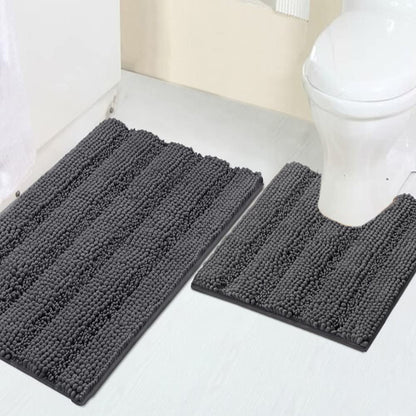 Turquoize Bathroom Runner Rug 17"x47", Soft Absorbent Chenille Bath Rug