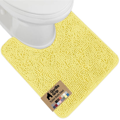 GORILLA GRIP Bath Rug Mat for Bathroom, Absorbent Chenille, 30x20 Gray