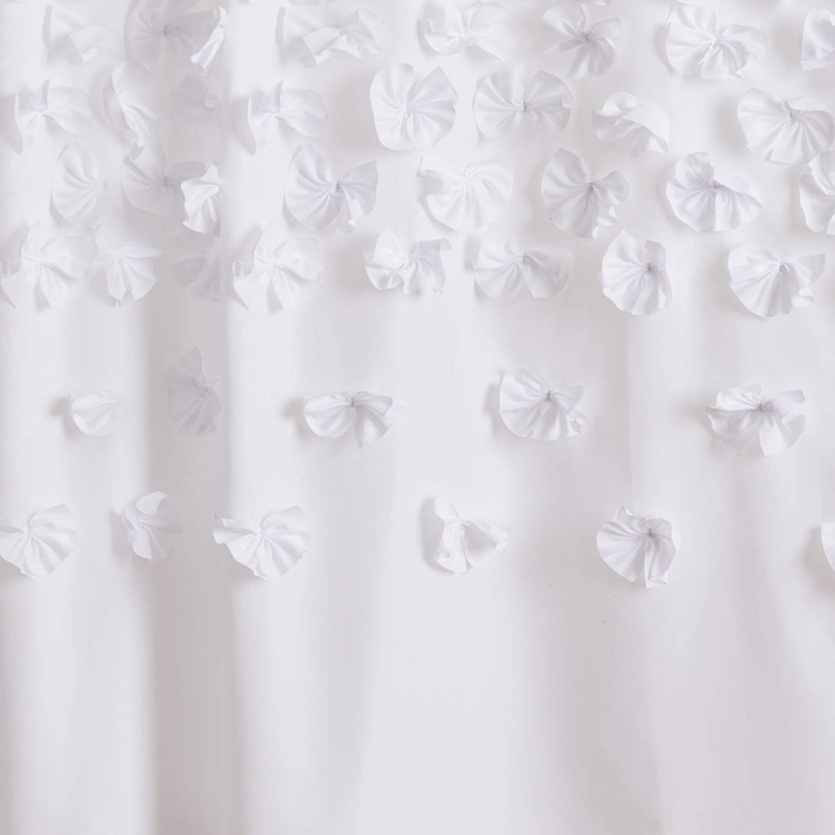 Lush Decor Lucia Shower Curtain, 72" x 72", White