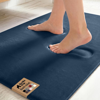 GORILLA GRIP® Memory Foam Bath Rug for Bathroom, 36x24 Graphite Gray