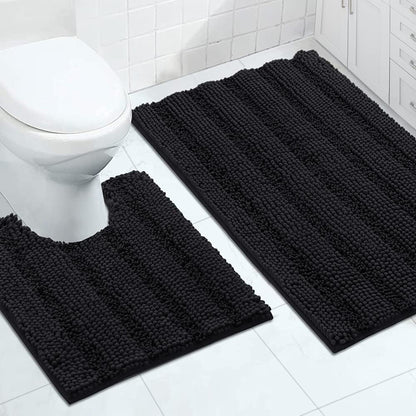 Turquoize Bathroom Runner Rug 17"x47", Soft Absorbent Chenille Bath Rug