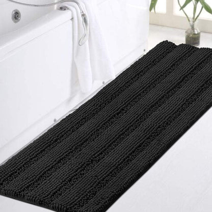 Turquoize Bathroom Runner Rug 17"x47", Soft Absorbent Chenille Bath Rug