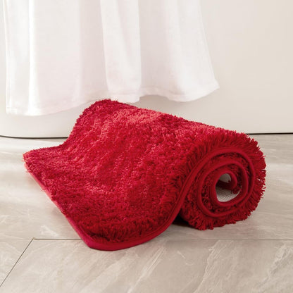 MIULEE Dark Purple Bathroom Rugs Soft Small Microfiber Bath Mat 16x24 Inch