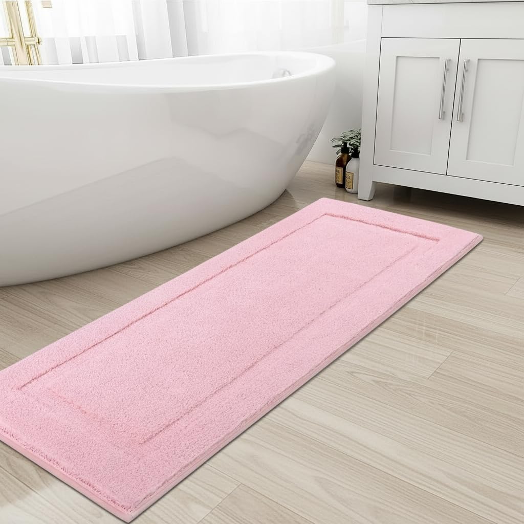 SHACOS Extra Soft Large Long Bathroom Runner Rug 60x24, White