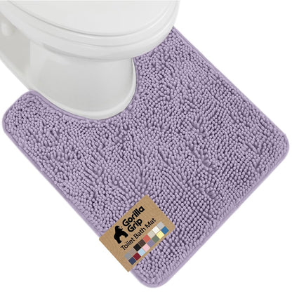 GORILLA GRIP Bath Rug Mat for Bathroom, Absorbent Chenille, 30x20 Gray