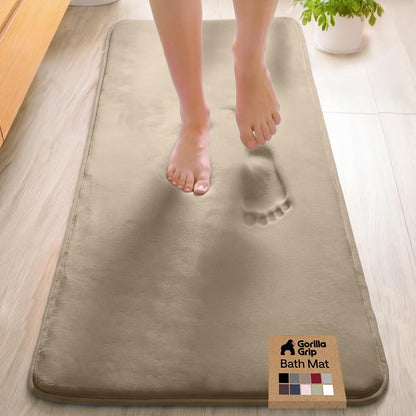 GORILLA GRIP® Memory Foam Bath Rug for Bathroom, 36x24 Graphite Gray