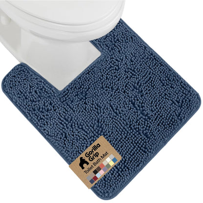 GORILLA GRIP Bath Rug Mat for Bathroom, Absorbent Chenille, 30x20 Gray