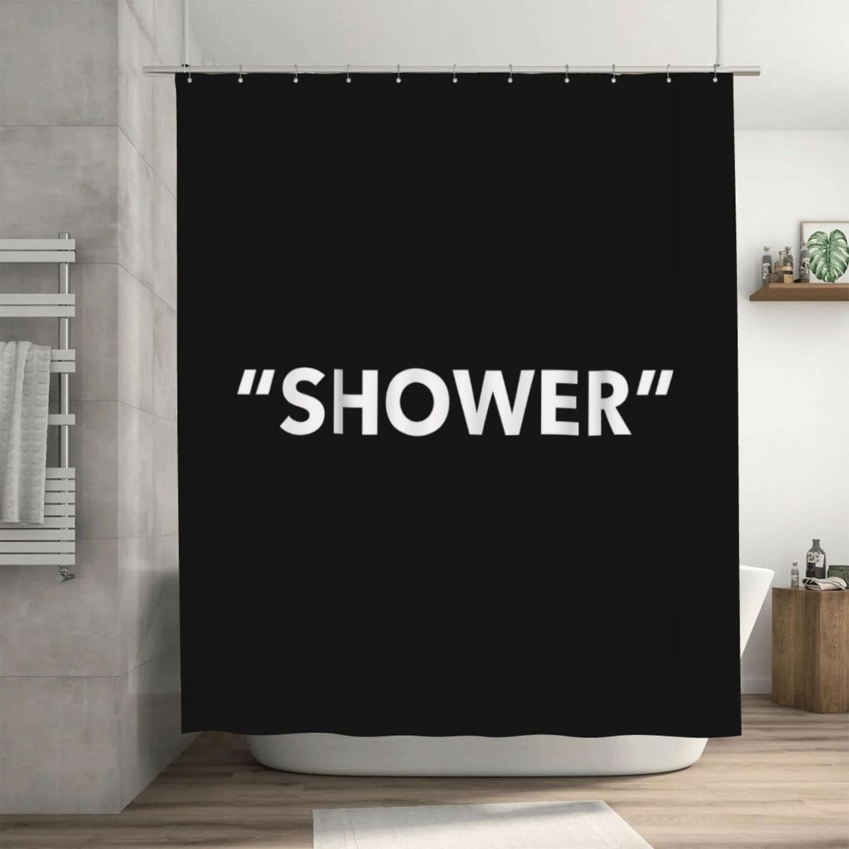 Ohocut Shower Curtain, Minimalist Bathroom Shower Curtains Aesthetic, 120 GSM Heavy Duty Polyester Shower Curtain