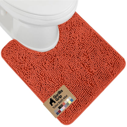 GORILLA GRIP Bath Rug Mat for Bathroom, Absorbent Chenille, 30x20 Gray