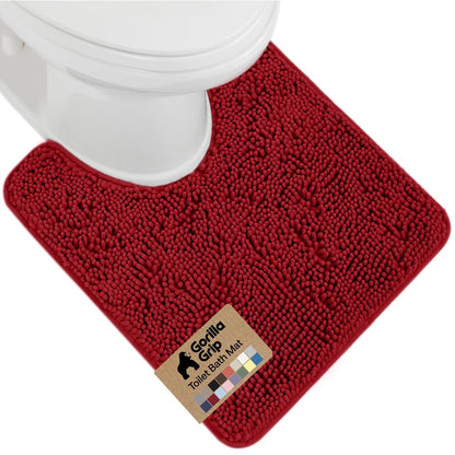 GORILLA GRIP Bath Rug Mat for Bathroom, Absorbent Chenille, 30x20 Gray