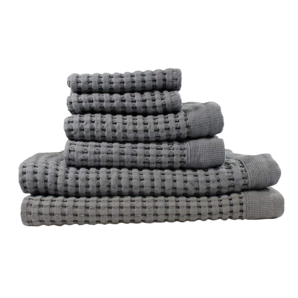 GILDEN TREE Waffle Hand Towels for Bathroom Quick Dry Large Luxury Lint Free Super Absorbent Cotton Hand Towels Set of 2, Modern Style (Cream)