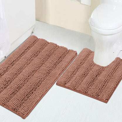 Turquoize Bathroom Runner Rug 17"x47", Soft Absorbent Chenille Bath Rug