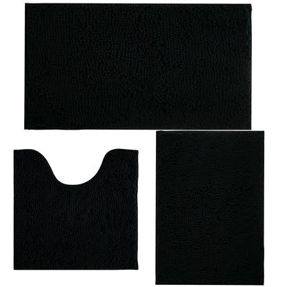 Bathroom Rugs Sets 3 Piece Non Slip,Bath Rugs with PVC Backing Bath Carpet,Bathroom Rug Washable,Absorbent,Plush Carpet Mats,Bath Mats for Bedroom, Kitchen,Tub,Home Decor (Turquoise)