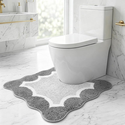 Cute Scalloped Rose Pink Bathroom Rugs Mat,Non Slip Absorbent Quick Dry Bath Mats for Shower Room,Microfiber Bath Mats for Bathroom Floor Washable Carpet for Shower Tub Sink Bedroom,20"x32"