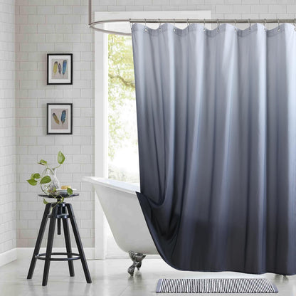 Fabric Shower Curtain, Blue Shower Curtain, Plolyester Ombre Shower Curtains for Bathroom, Modern Decorative Bathroom Curtains, 72" W x 72" H