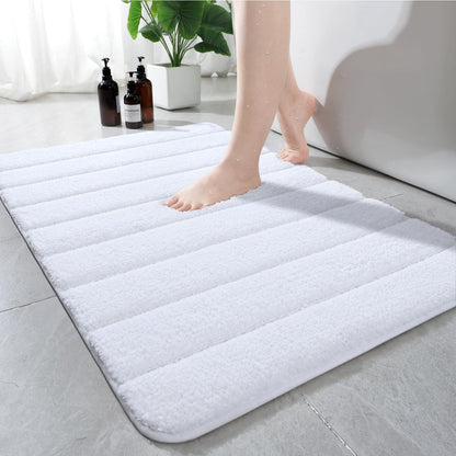 AROGAN Luxury Long Bathroom Runner Rugs 24x60 Inch Bath Rug Non Slip, Black