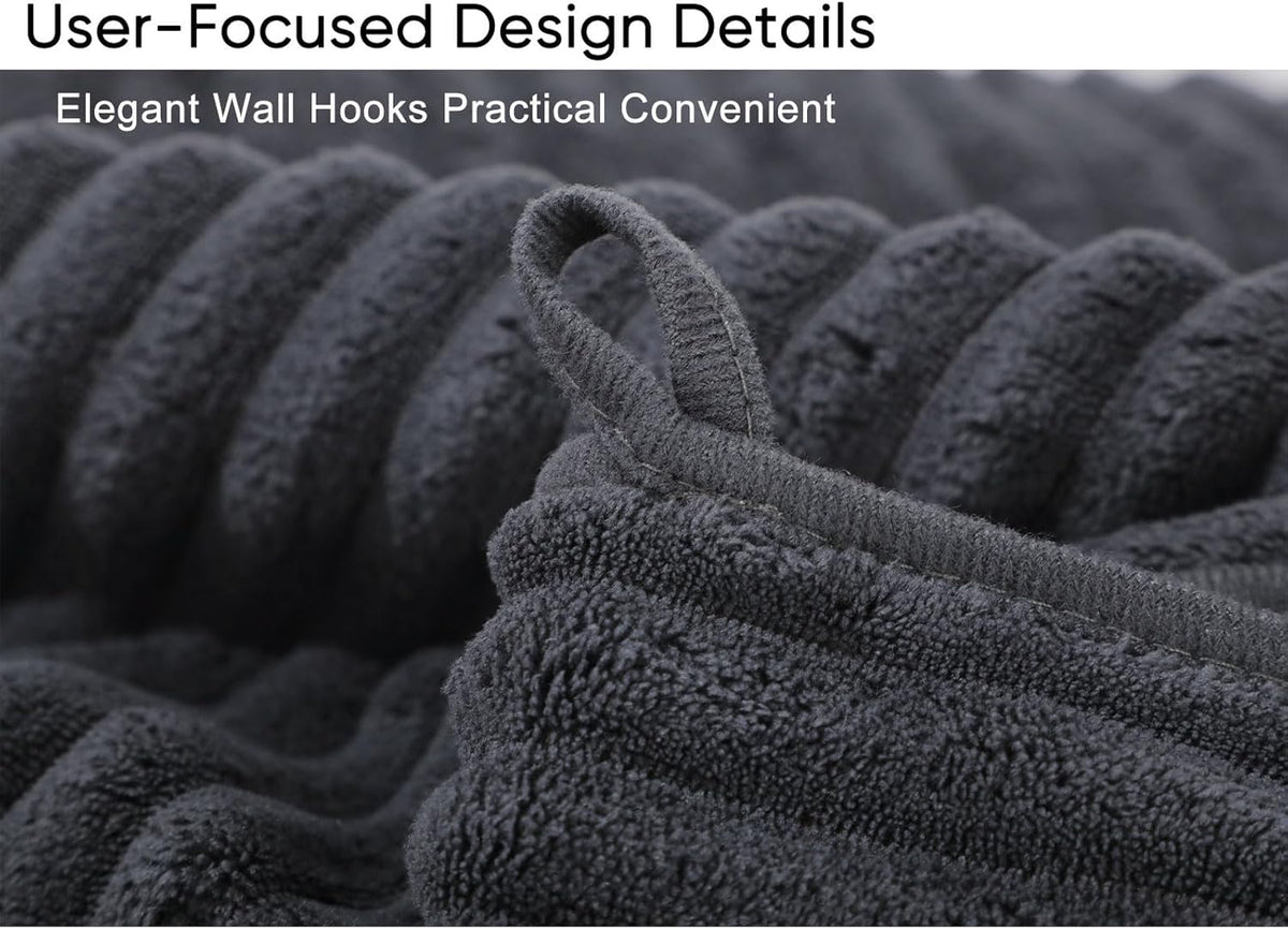 Luxury 4-Piece Quick-Dry Bath Towel Set 27.5X 55 Inches – Ultra Soft Microfiber for Bathroom, Bar, Pool, Gym & Travel – Elegant Twill Design