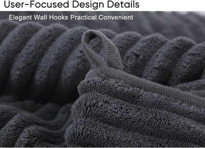 Luxury 4-Piece Quick-Dry Bath Towel Set 27.5X 55 Inches – Ultra Soft Microfiber for Bathroom, Bar, Pool, Gym & Travel – Elegant Twill Design