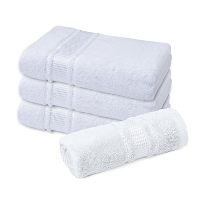 Melissa Linen Fingertip Towels 4 Pack, 100% Turkish Cotton, Small Hand Towels for Body and Face, 12 x 18 in, Soft and Absorbent, Quick Dry, Aqua Green (Light Teal/Seafoam)