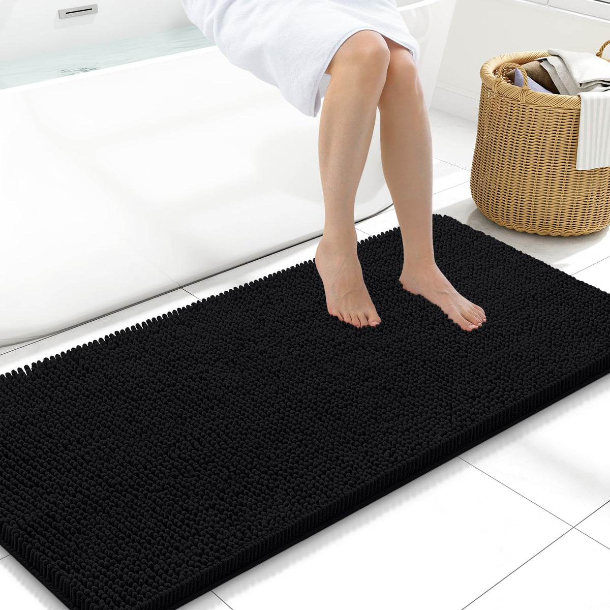 Arotive Bathroom Rugs 24x16, Soft Absorbent Shaggy Chenille Bath Rugs