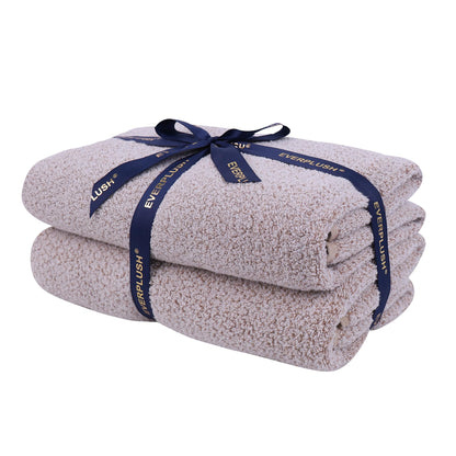 Everplush Diamond Jacquard 6 Pieces Bath Towel Set, Luxury Super Soft Oversized Towels, Highly Absorbent Diamond Jacquard Quick Dry Bath Towel for Bathroom Navy Blue Towel Set