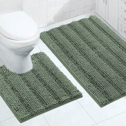 Turquoize Bathroom Runner Rug 17"x47", Soft Absorbent Chenille Bath Rug