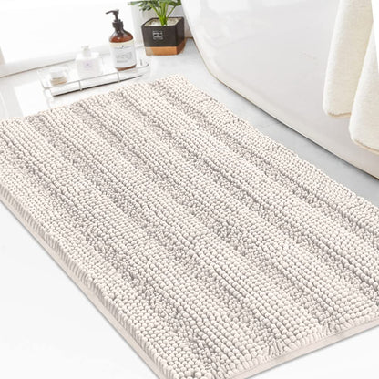 Turquoize Bathroom Runner Rug 17"x47", Soft Absorbent Chenille Bath Rug