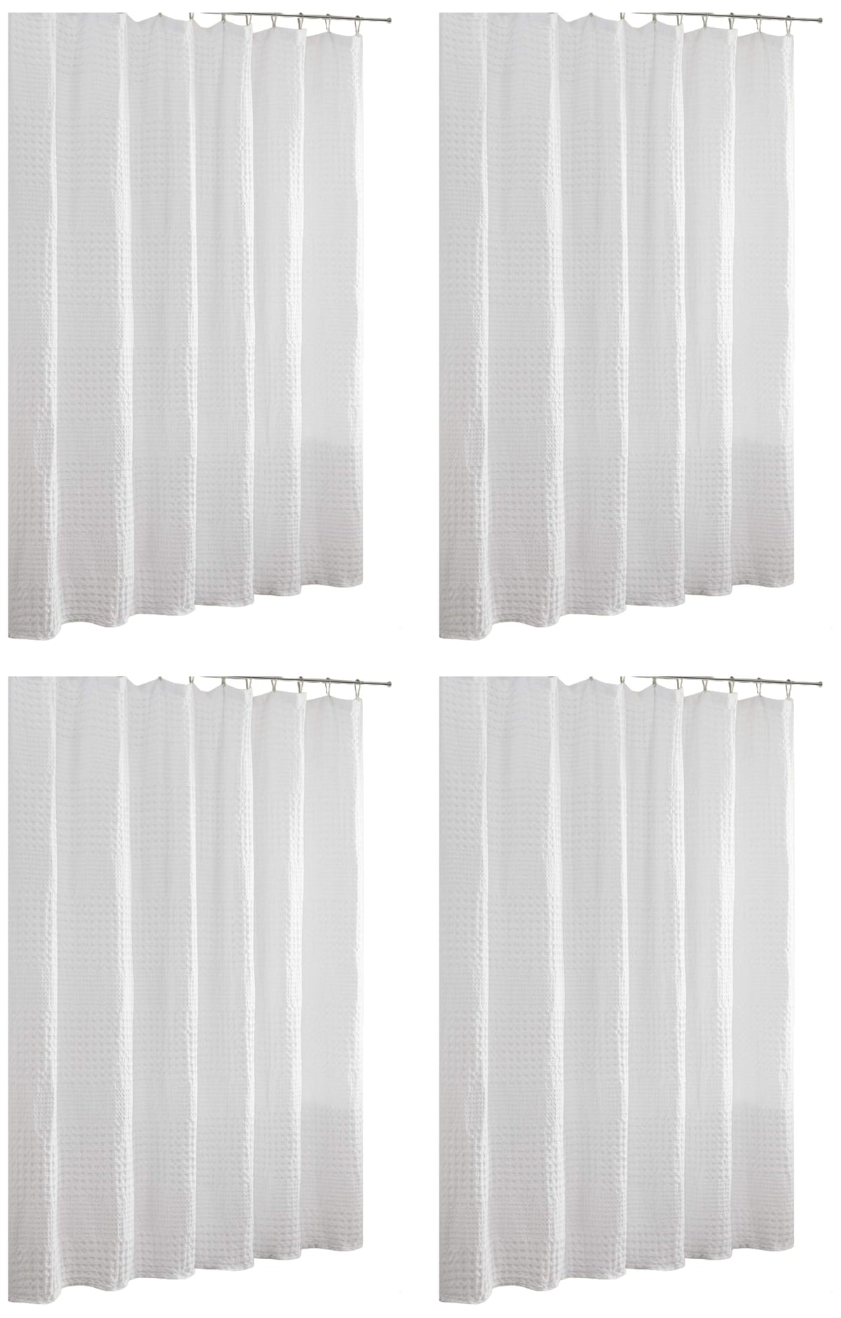 Madison Park Arlo Shower Curtain for Bathroom, 72 x 72, White