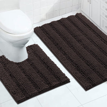 Turquoize Bathroom Runner Rug 17"x47", Soft Absorbent Chenille Bath Rug