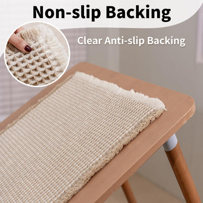 Waffle Bath Mat, Boho Bathroom Rugs Non Slip Washable, 18" x 30"