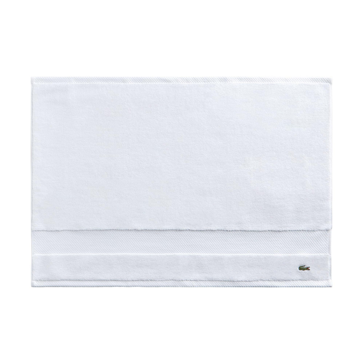 Lacoste Heritage 100% Supima Cotton Bath Towel 30" x 54", White