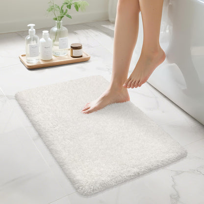 Pink Bathroom Rugs Non Slip 30"x20",Absorbent Bath Mat Quick Dry