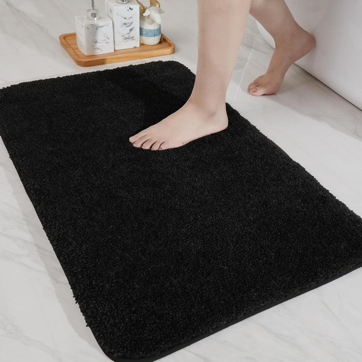 COSY HOMEER Extra Thick Bath Rugs for Bathroom Non Slip Bath Mat 20x32 Navy