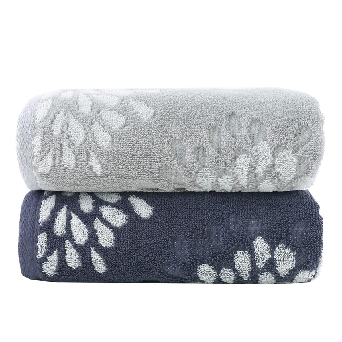 Pidada Hydrangea Floral Cotton Hand Towels Set of 4