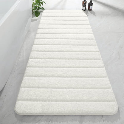 AROGAN Luxury Long Bathroom Runner Rugs 24x60 Inch Bath Rug Non Slip, Black