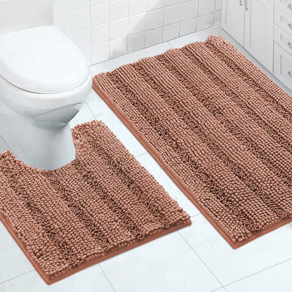 Turquoize Bathroom Runner Rug 17"x47", Soft Absorbent Chenille Bath Rug