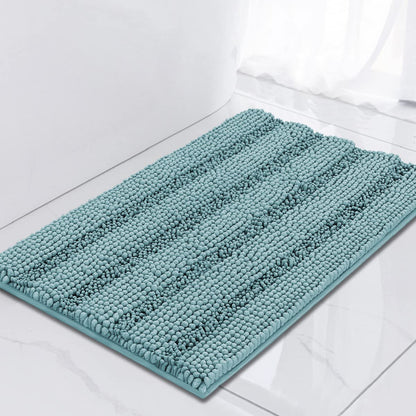 Turquoize Bathroom Runner Rug 17"x47", Soft Absorbent Chenille Bath Rug