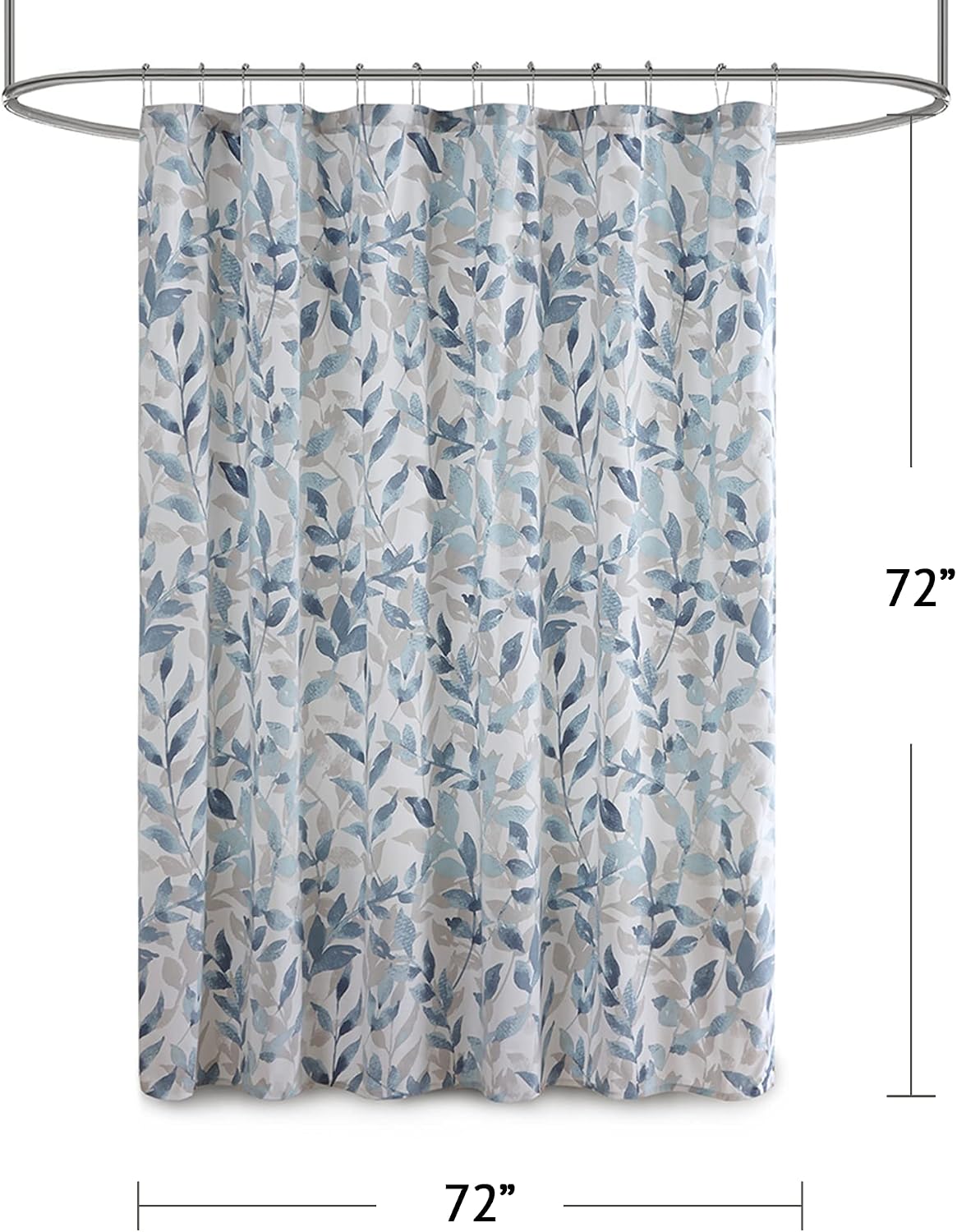 Madison Park Sofia Shower Curtain for Bathroom, 72 x 72, Blue