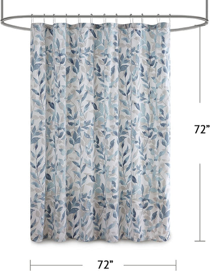 Madison Park Sofia Shower Curtain for Bathroom, 72 x 72, Blue
