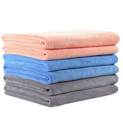 JML Microfiber Bath Towels, Bath Towel Set (6 Pack, 27" x 55") - Extra Absorbent and Fast Drying,Multipurpose Microfiber Towel for Bath, Beach, Pool, Sports, Yoga - Grey